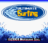 Ultimate Surfing title screen for GameBoy Color